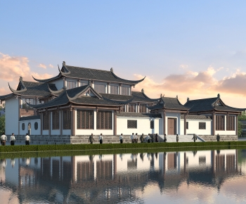 Chinese Style Ancient Architectural Buildings-ID:802140215