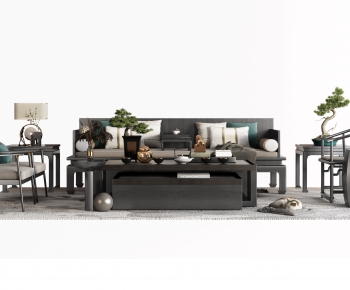 New Chinese Style Sofa Combination-ID:751243114