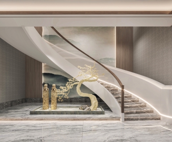 New Chinese Style Stairwell-ID:917509081