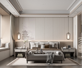 New Chinese Style Bedroom-ID:395090657