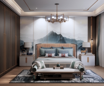 New Chinese Style Bedroom-ID:565934906