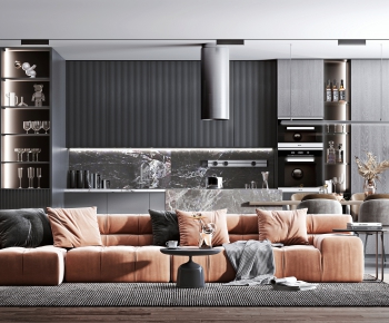 Modern A Living Room-ID:244440083