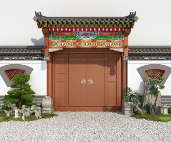 New Chinese Style Garden-ID:586193083