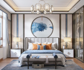 New Chinese Style Bedroom-ID:416791926