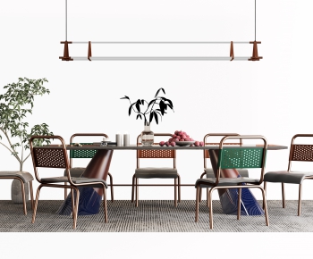 Wabi-sabi Style Dining Table And Chairs-ID:490206006