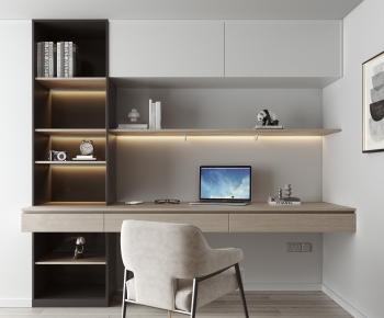 Modern Computer Desk And Chair-ID:613265999