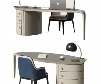 Modern Computer Desk And Chair-ID:384840977