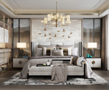 New Chinese Style Bedroom-ID:544439083