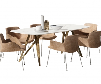 Modern Dining Table And Chairs-ID:375869043