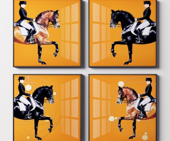 现代马装饰挂画组合-ID:249170065