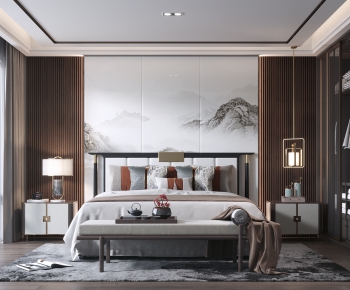 New Chinese Style Bedroom-ID:243927006