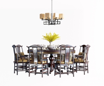 Chinese Style Dining Table And Chairs-ID:332808978