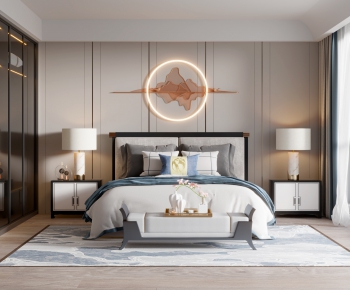 New Chinese Style Bedroom-ID:617051174