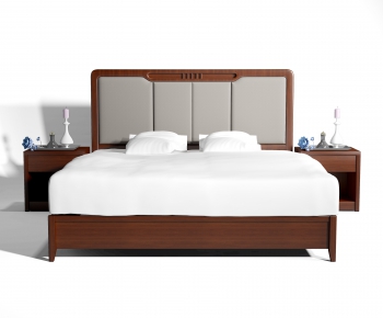 New Chinese Style Double Bed-ID:984805117