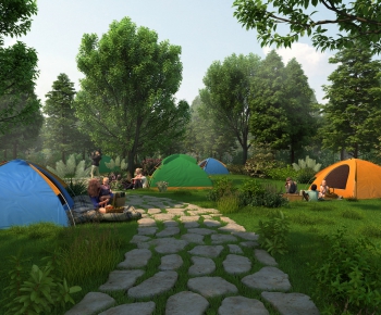 现代共公园露营基地 露营帐篷-ID:860197075