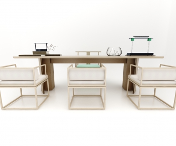 New Chinese Style Computer Desk And Chair-ID:385071046