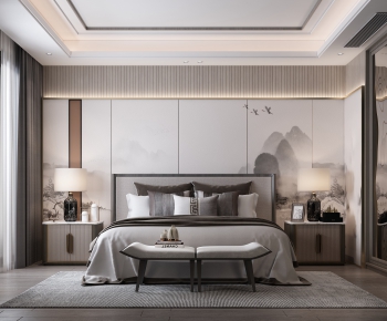 New Chinese Style Bedroom-ID:840462921