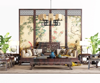 Chinese Style Sofa Combination-ID:384766106