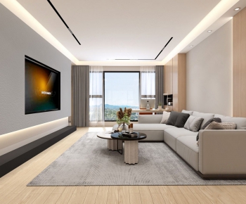 Modern A Living Room-ID:600819632