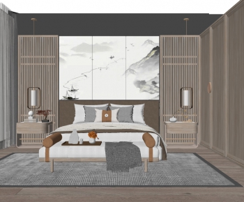 New Chinese Style Bedroom-ID:675753121