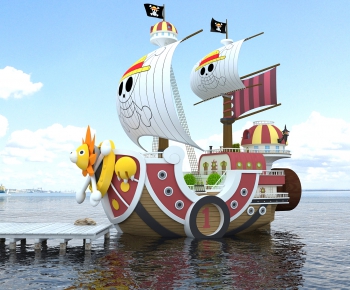 现代海贼王梅利号船模型-ID:347942114