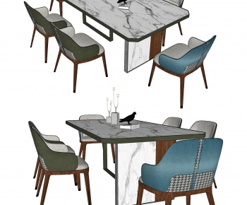 新中式餐桌椅组合-ID:725615982