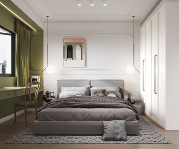 Simple European Style Bedroom-ID:870001082