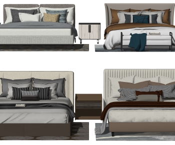 Simple European Style Double Bed-ID:941248892