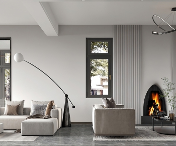 Modern Wabi-sabi Style A Living Room-ID:794449092