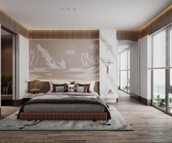 New Chinese Style Bedroom-ID:403556119