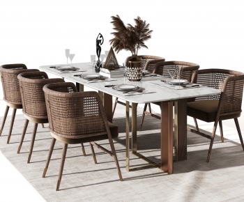 Modern Dining Table And Chairs-ID:704724074