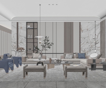 Modern A Living Room-ID:510653029