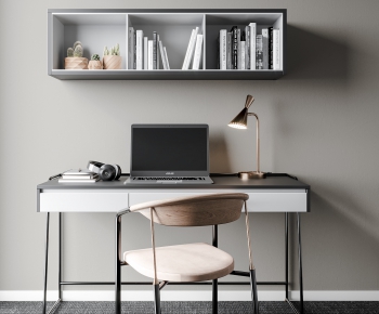 Modern Computer Desk And Chair-ID:790671116