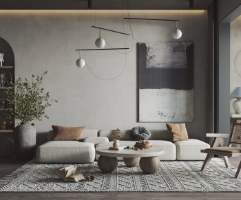 Wabi-sabi Style A Living Room-ID:299850949
