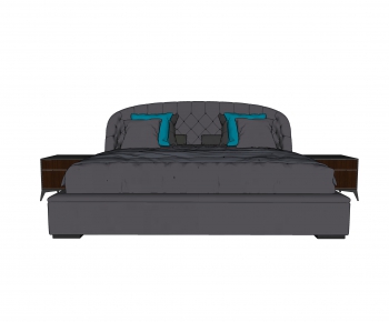 Modern Double Bed-ID:279721983