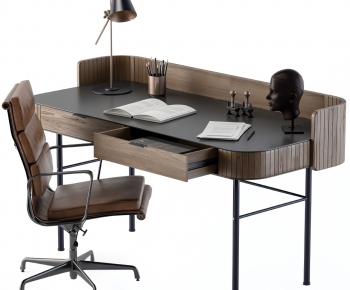 Modern Computer Desk And Chair-ID:602416045
