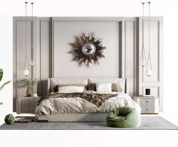 Simple European Style Double Bed-ID:134177924