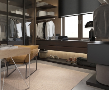 Modern Clothes Storage Area-ID:259744883