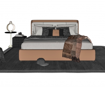 Modern Double Bed-ID:284457925