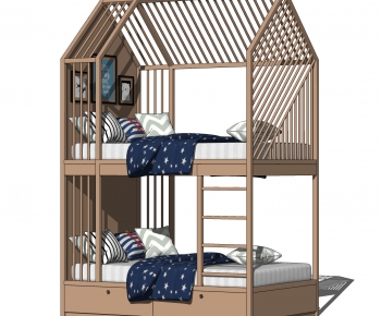Nordic Style Bunk Bed-ID:990825898