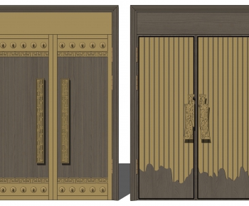 New Chinese Style Double Door-ID:980793005
