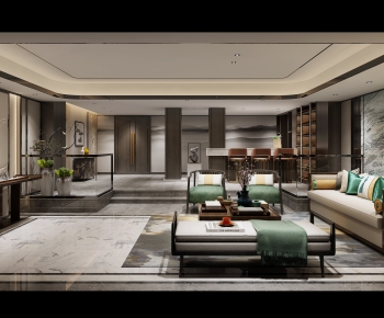 New Chinese Style A Living Room-ID:807965042