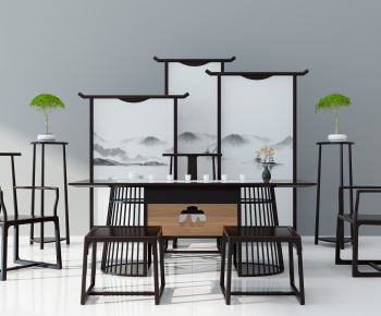 New Chinese Style Tea Tables And Chairs-ID:463241106