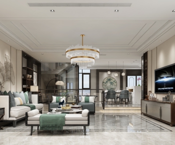 New Chinese Style A Living Room-ID:475943095