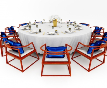 New Chinese Style Dining Table And Chairs-ID:806440118