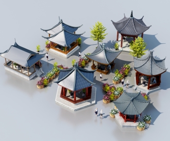 New Chinese Style Building Component-ID:254261023