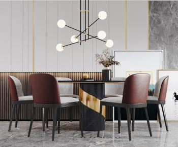 Modern Dining Table And Chairs-ID:740668064