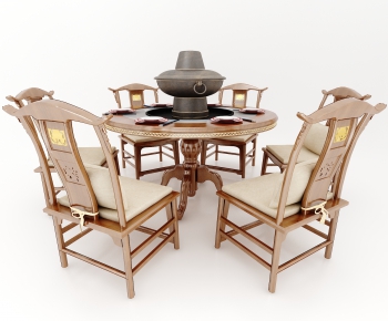 New Chinese Style Dining Table And Chairs-ID:667362931