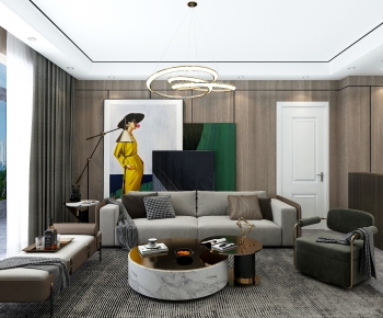 Modern A Living Room-ID:939177996