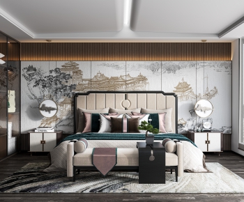 New Chinese Style Bedroom-ID:172390913